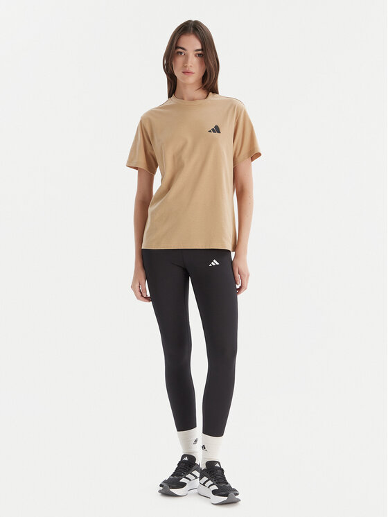 adidas adidas T-särk City Tech Summer Graphic JV8600 Beež Regular Fit