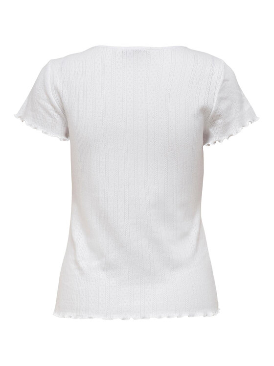 ONLY ONLY T-Shirt Carlotta 15256154 Biały Tight Fit