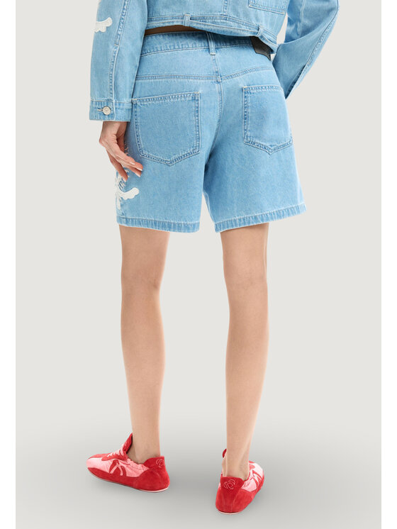 Desigual Desigual Kratke traperice Wakand 26SWDD45 Plava Relaxed Fit