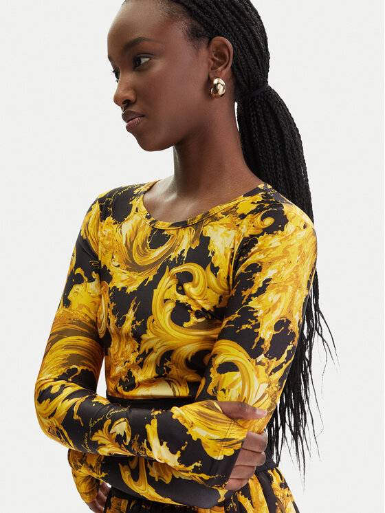 Versace Jeans Couture Versace Jeans Couture Μπλουζάκι 80HAH218 JS532 Μαύρο Slim Fit