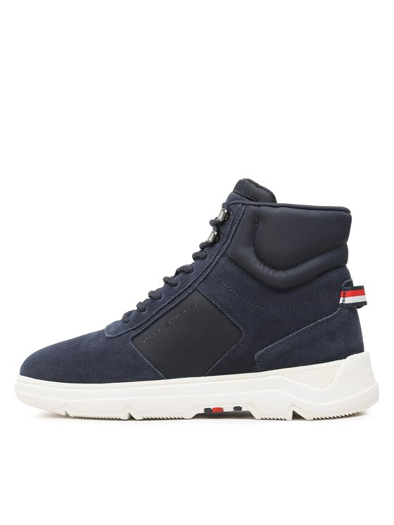 Tommy Hilfiger Tommy Hilfiger Sneakersy Core Mix Suede Hybrid Boot FM0FM04596 Tmavomodrá