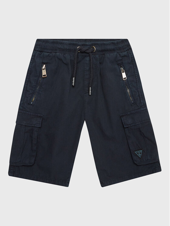 Guess Guess Auduma šorti L2RD01 D3XN0 Tumši zils Regular Fit