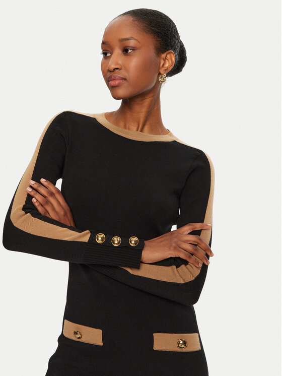 Luisa Spagnoli Luisa Spagnoli Трикотажна сукня Marmellata 58484 Чорний Regular Fit