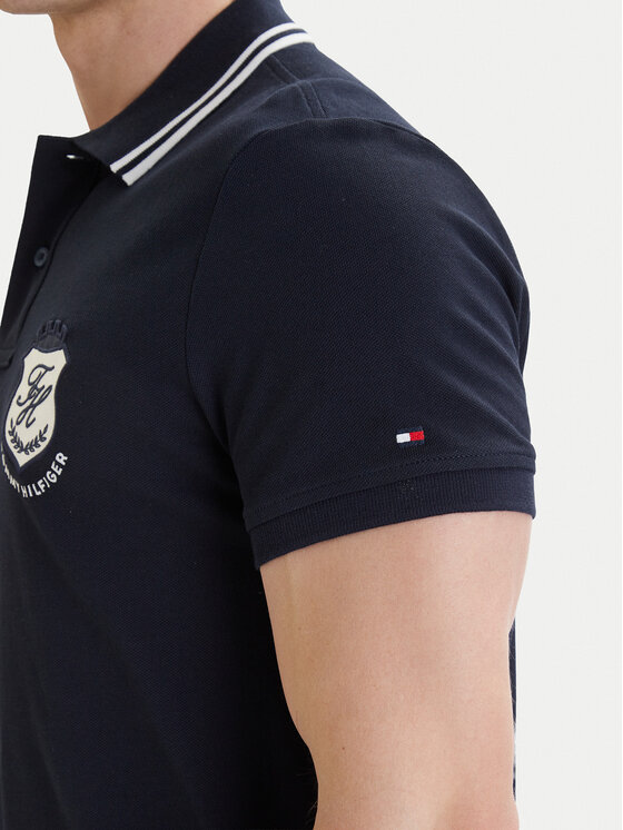 Tommy Hilfiger Tommy Hilfiger Tricou polo Badge MW0MW43061 Bleumarin Regular Fit