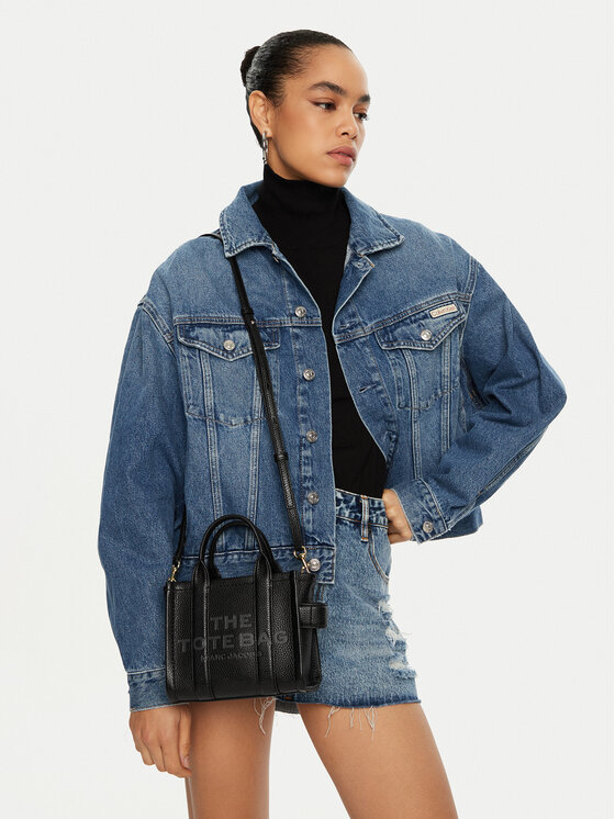Marc Jacobs Marc Jacobs Ročna torba The Leather Crossbody Tote Bag H053L01RE22 Črna