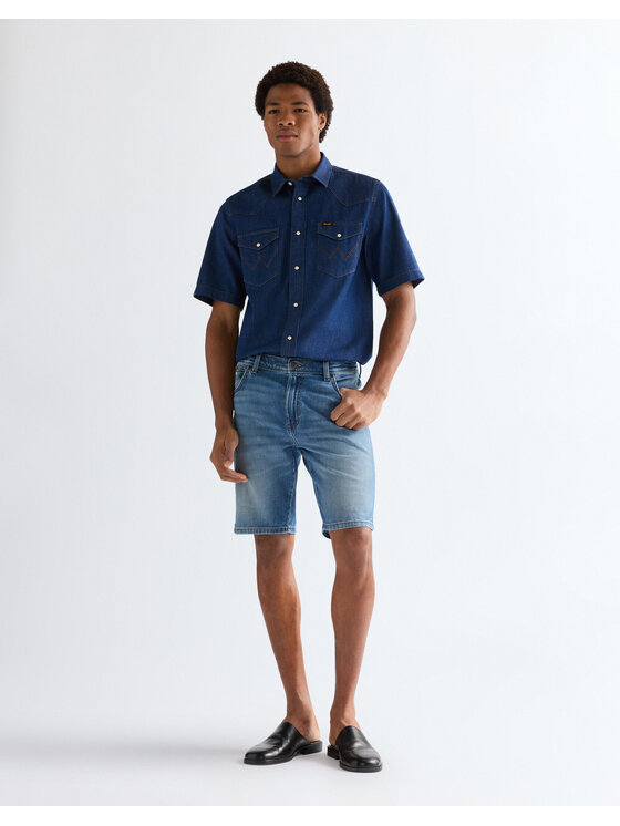 Wrangler Wrangler Szorty jeansowe TEXAS SHORTS Niebieski Regular Fit