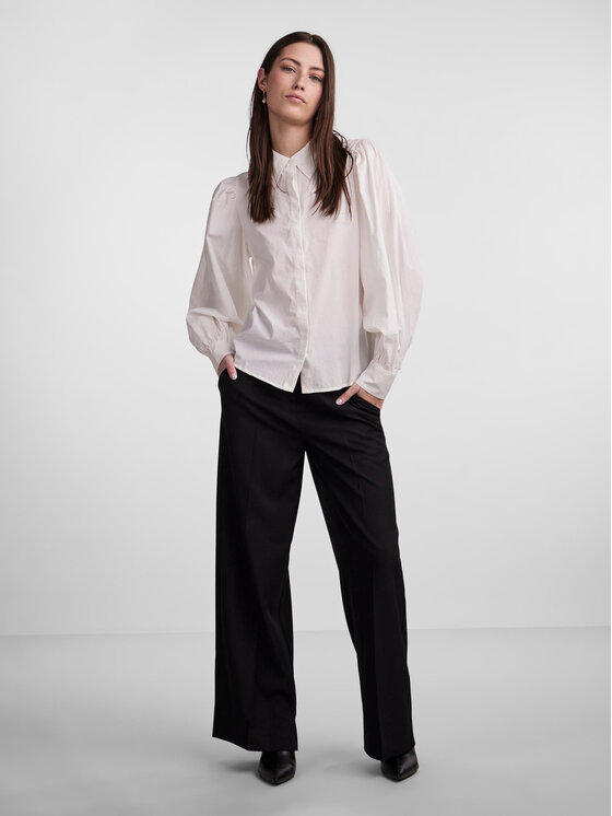 YAS YAS Koszula 26030881 Biały Regular Fit