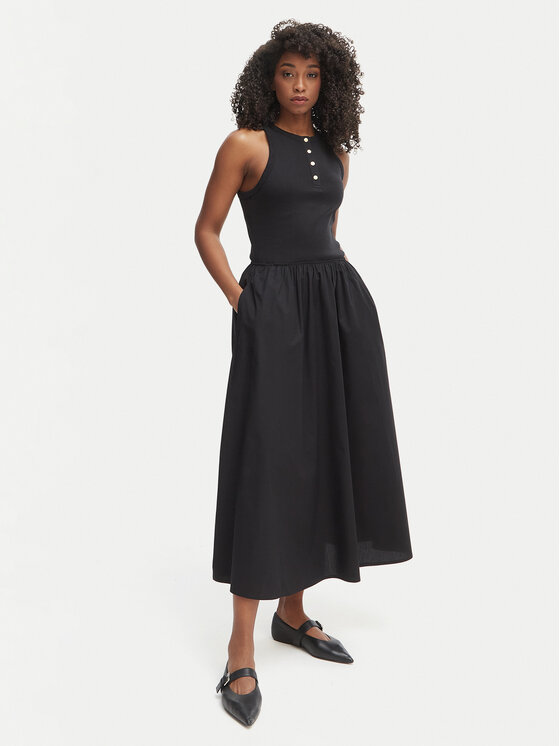 Tommy Hilfiger Rochie de zi WW0WW49628 Negru Regular Fit