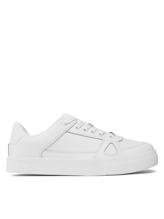 Tommy Jeans Snīkeri Tjm Vulcanized Foxing Flag EM0EM01313 Balts