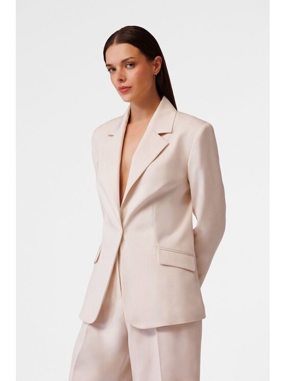 LE POSSÉ LE POSSÉ Giacca da abito MZMT Beige chiaro Tailored Fit