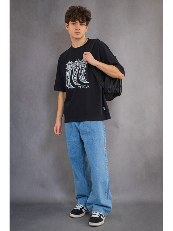 Mercur Mercur T-Shirt Spike Czarny Comfortable Fit