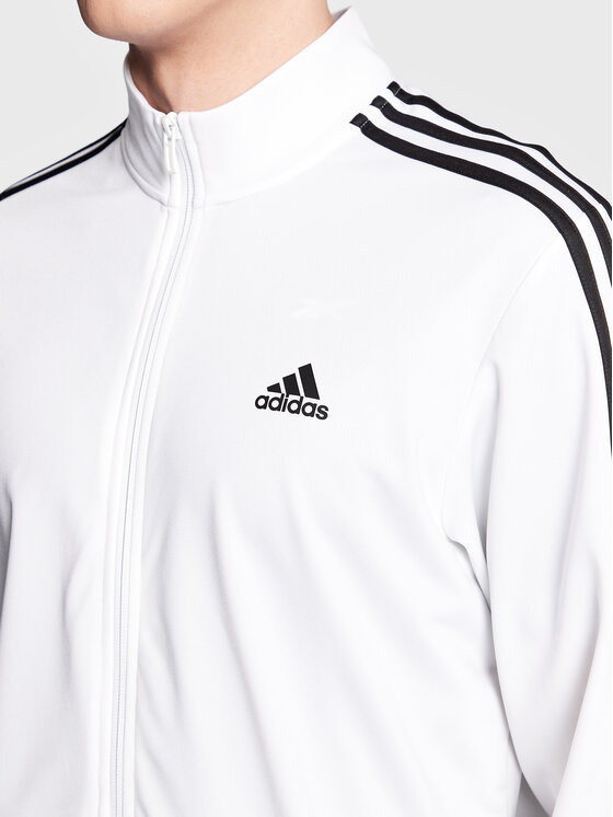 Felpa Essentials Warm-Up 3-Stripes H46102 Bianco