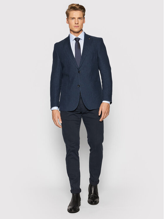 Camicia 100002420 Blu Contemporary Fit