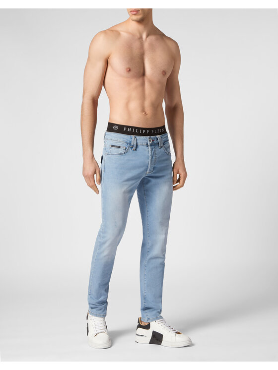 PHILIPP PLEIN PHILIPP PLEIN Jeansy 2015 Světle modrá Straight Leg