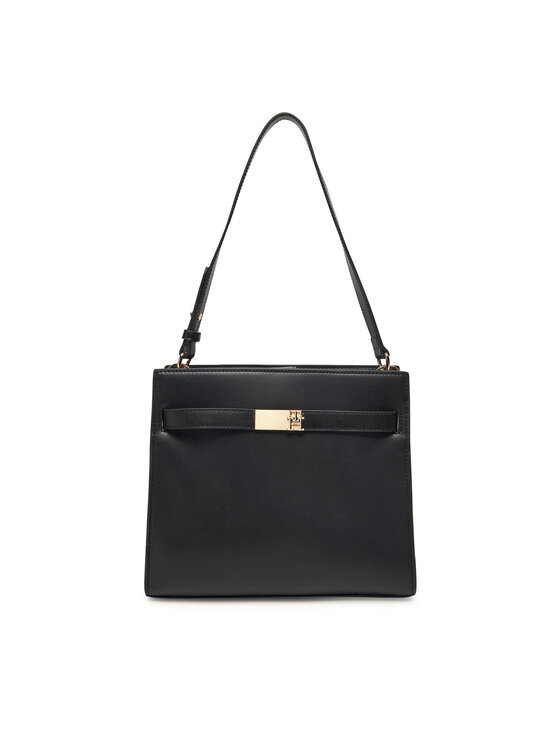 Geantă Tommy Hilfiger Heritage Shoulder Bag AW0AW17182 Negru