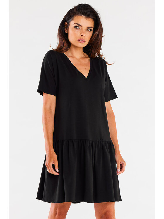 Infinite You Infinite You Sukienka letnia M295 Czarny Basic Fit
