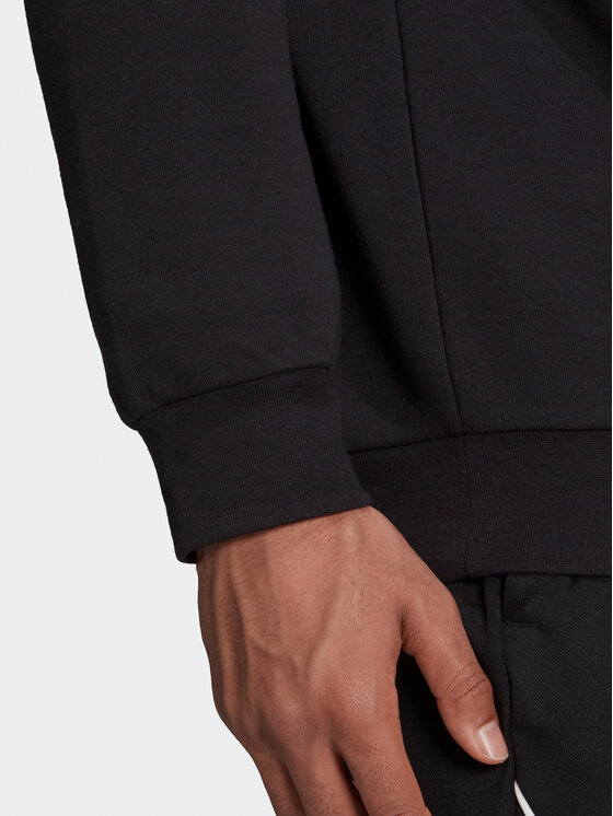 adidas adidas Džemperis ar kapuci Essentials Fleece Sweatshirt GV5295 Melns Regular Fit