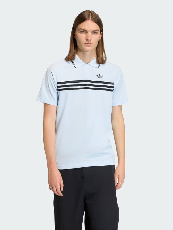 adidas adidas Polo 159290 Błękitny Regular Fit