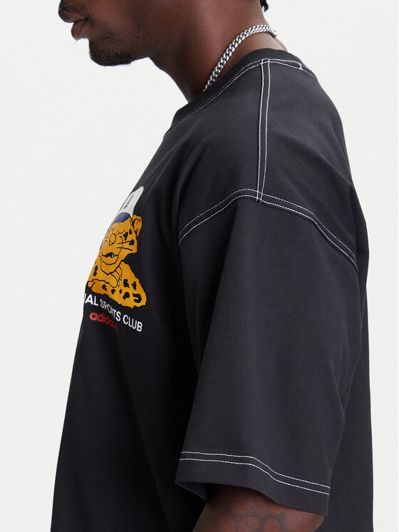 adidas adidas Tricou Wabash JW0159 Negru Oversize