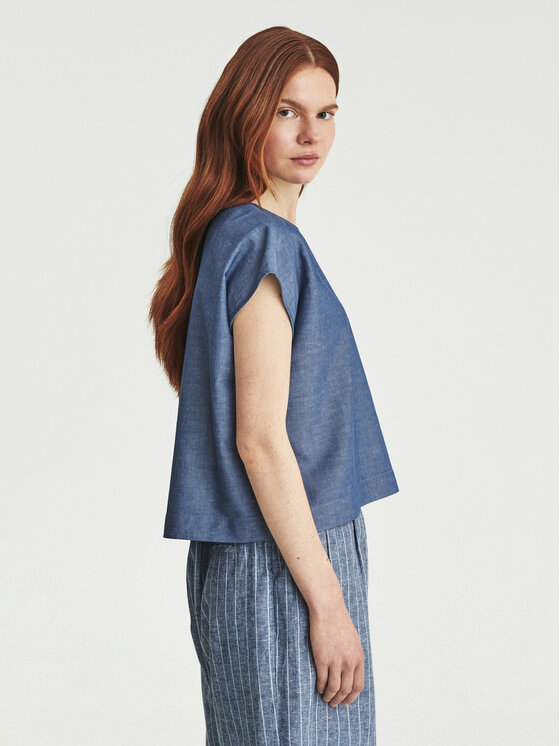 TATUUM TATUUM Bluzka NITA 1 Niebieski Classic Fit