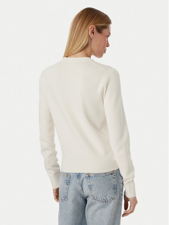 Tommy Hilfiger Tommy Hilfiger Sveter Full WW0WW52298 Krémová Regular Fit