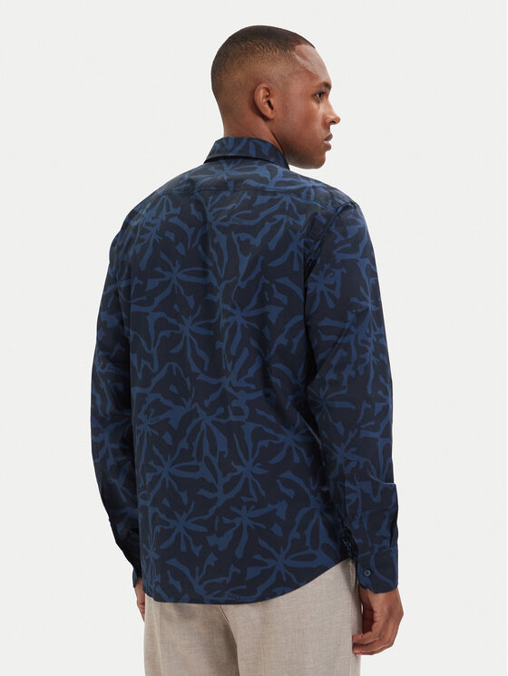 BOSS BOSS Krekls Ricoplus 50561608 Tumši zils Regular Fit