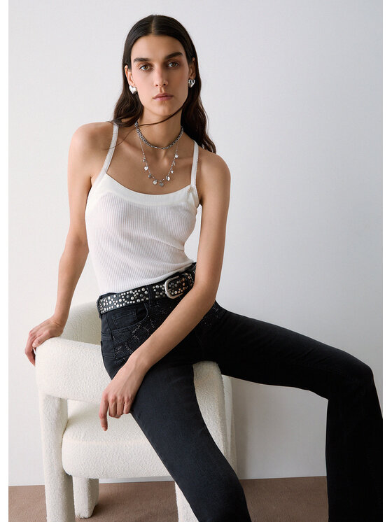 Liu Jo Liu Jo Top CF6026MA77Q10701 Biały Regular Fit