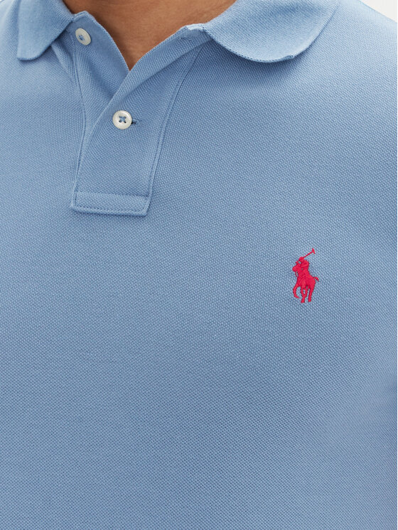 Polo Ralph Lauren Polo Ralph Lauren Polo majica 710536856444 Svetlo modra Slim Fit