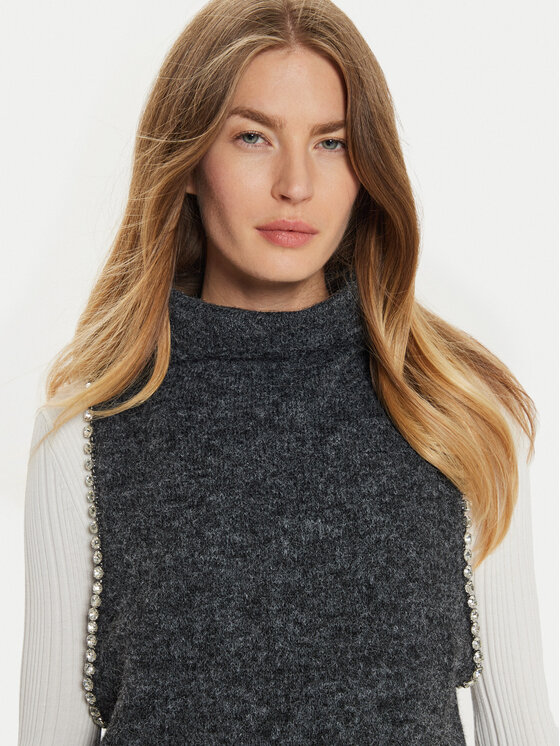 Eleh Eleh Vestă elegantă EM1011 Gri Regular Fit