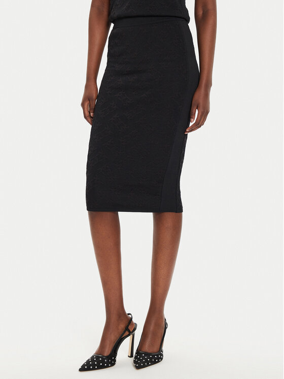 Pinko Midi sukňa Gonna 103973 A21T Čierna Slim Fit