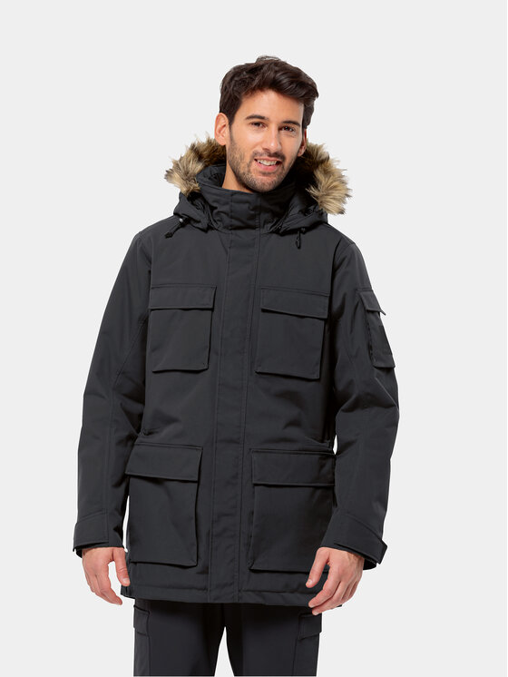 Jack Wolfskin Giubbotto invernale Glacier Canyon Parka 1107674 Nero Regular Fit Modivo