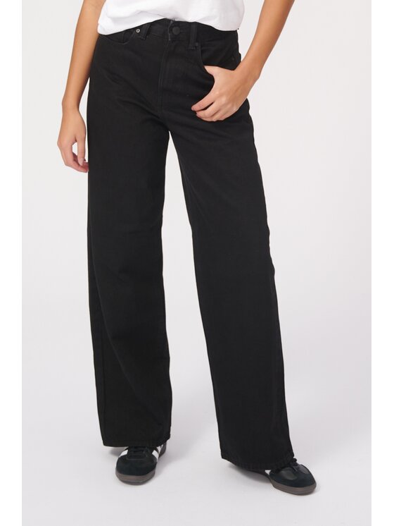 TeeShoppen TeeShoppen Jeansy Oryginalne dżinsy z szerokim występem Czarny Wide Leg