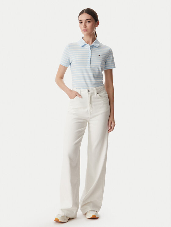 Tommy Jeans Tommy Jeans Polo marškinėliai Essential DW0DW22820 Šviesiai mėlyna Regular Fit