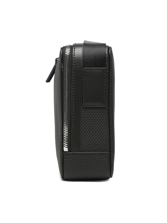 Lacoste Lacoste Плоска сумка Split Cow Leather NH3270CE Чорний