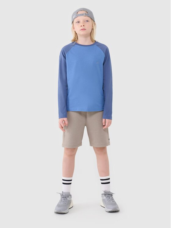 4F 4F Longsleeve 4FJWSS25TLONM420-34S Niebieski Regular Fit