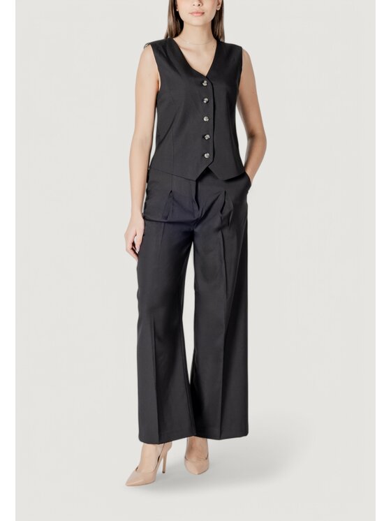 ICHI ICHI Pantaloni da donna IHZIMMIE PA5 Nero Palazzo Fit