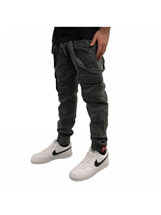 Alpha Industries Alpha Industries Bavlnené nohavice AI.128202-684-32 Sivá Slim Fit