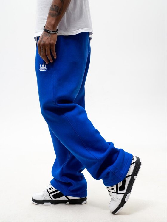 Jigga Wear Jigga Wear Spodnie dresowe Szerokie luźne dresy sznurek na gumce 129789 Niebieski Baggy Fit