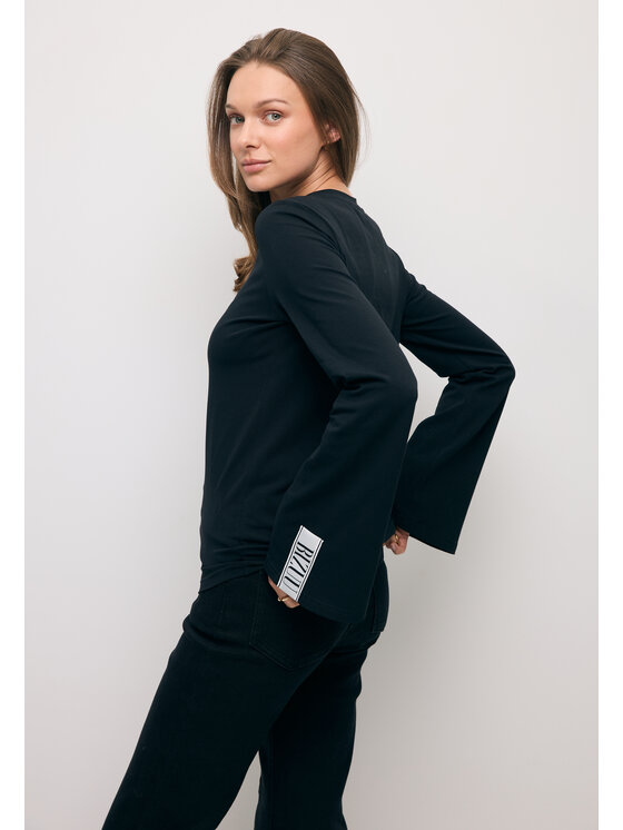 BIZUU BIZUU Bluzka BELUNNA Czarny Standard Fit