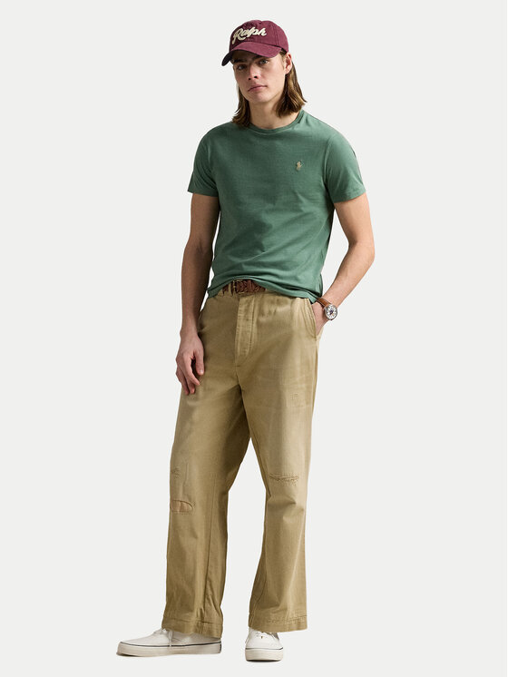 Polo Ralph Lauren Polo Ralph Lauren Majica 710671438432 Zelena Custom Slim Fit