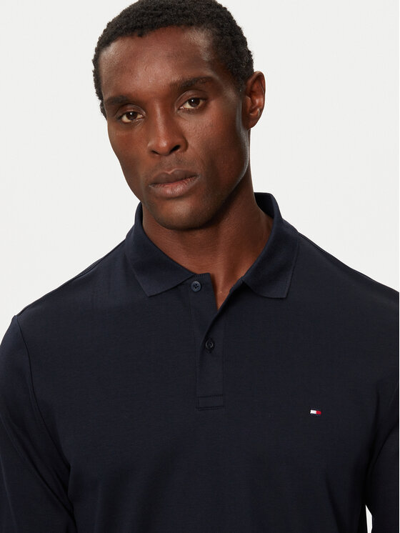 Tommy Hilfiger Tommy Hilfiger Тениска с яка и копчета MW0MW37317 Тъмносин Regular Fit