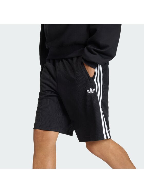 adidas adidas Szorty materiałowe 161551 Czarny Loose Fit