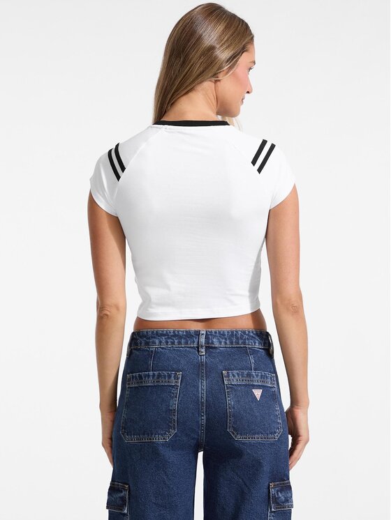 Guess Jeans Guess Jeans T-Shirt 175483 Bílá Classic Fit