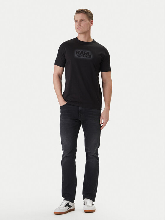 KARL LAGERFELD KARL LAGERFELD Tricou 755060 562242 Negru Regular Fit