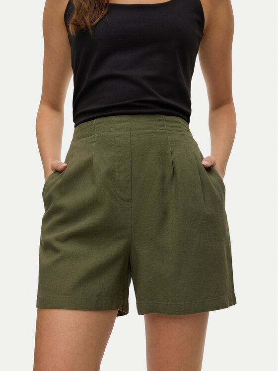 Vero Moda Vero Moda Šortky z materiálu Jesmilo 10279694 Zelená Regular Fit