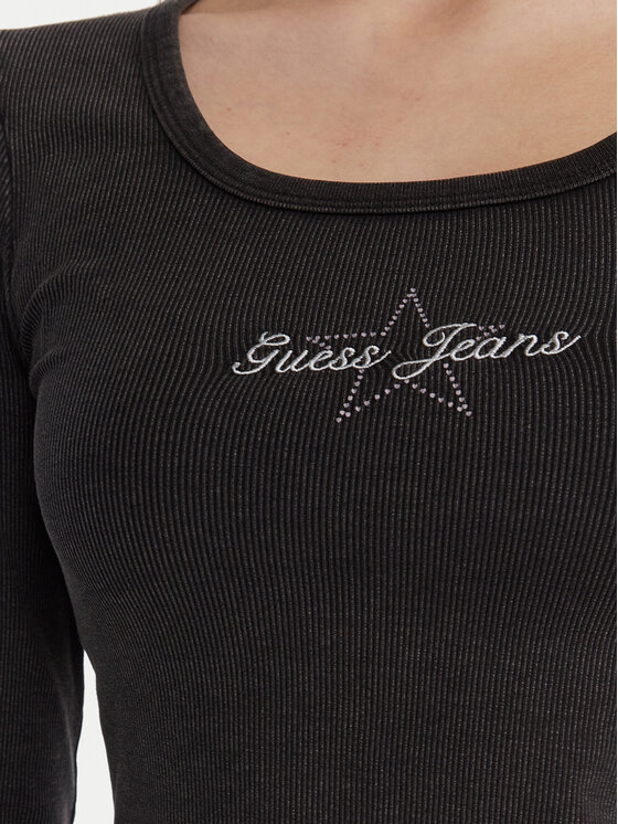 Guess Jeans Guess Jeans Blusa W6RP24 KA0H1 Grigio Slim Fit