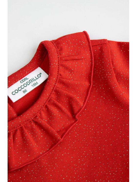 Coccodrillo Coccodrillo Longsleeve ZC6143101EBG-009 Czerwony Regular Fit