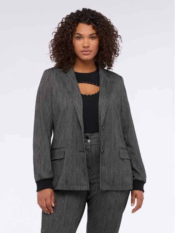 Fiorella Rubino Fiorella Rubino Marynarka Q000T000238N0S3 Szary Slim Fit