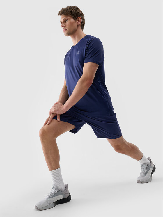 4F 4F Koszulka techniczna BASIC+ Granatowy Regular Fit