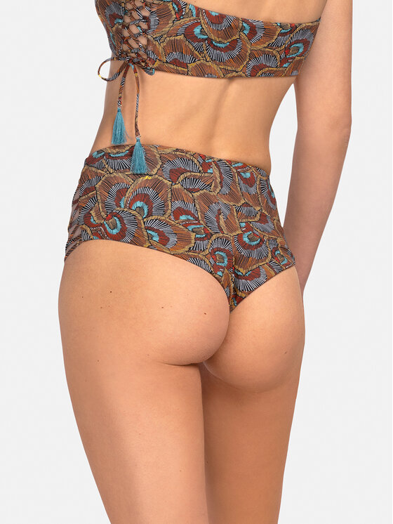 Miss Lou Miss Lou Dół od bikini D-BR1-BR Brązowy